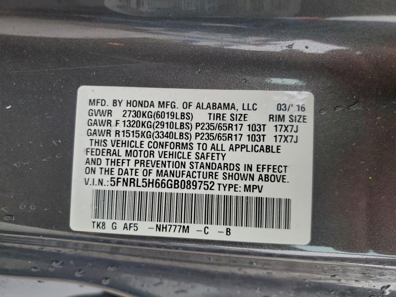 Honda Odyssey Exl Image 7