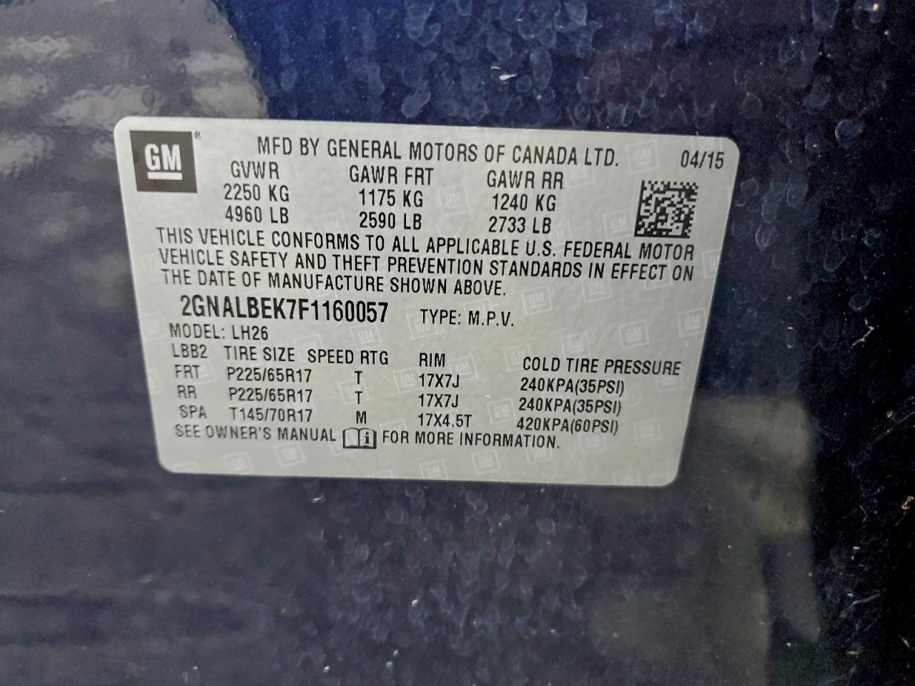 Chevrolet Equinox Lt Image 8