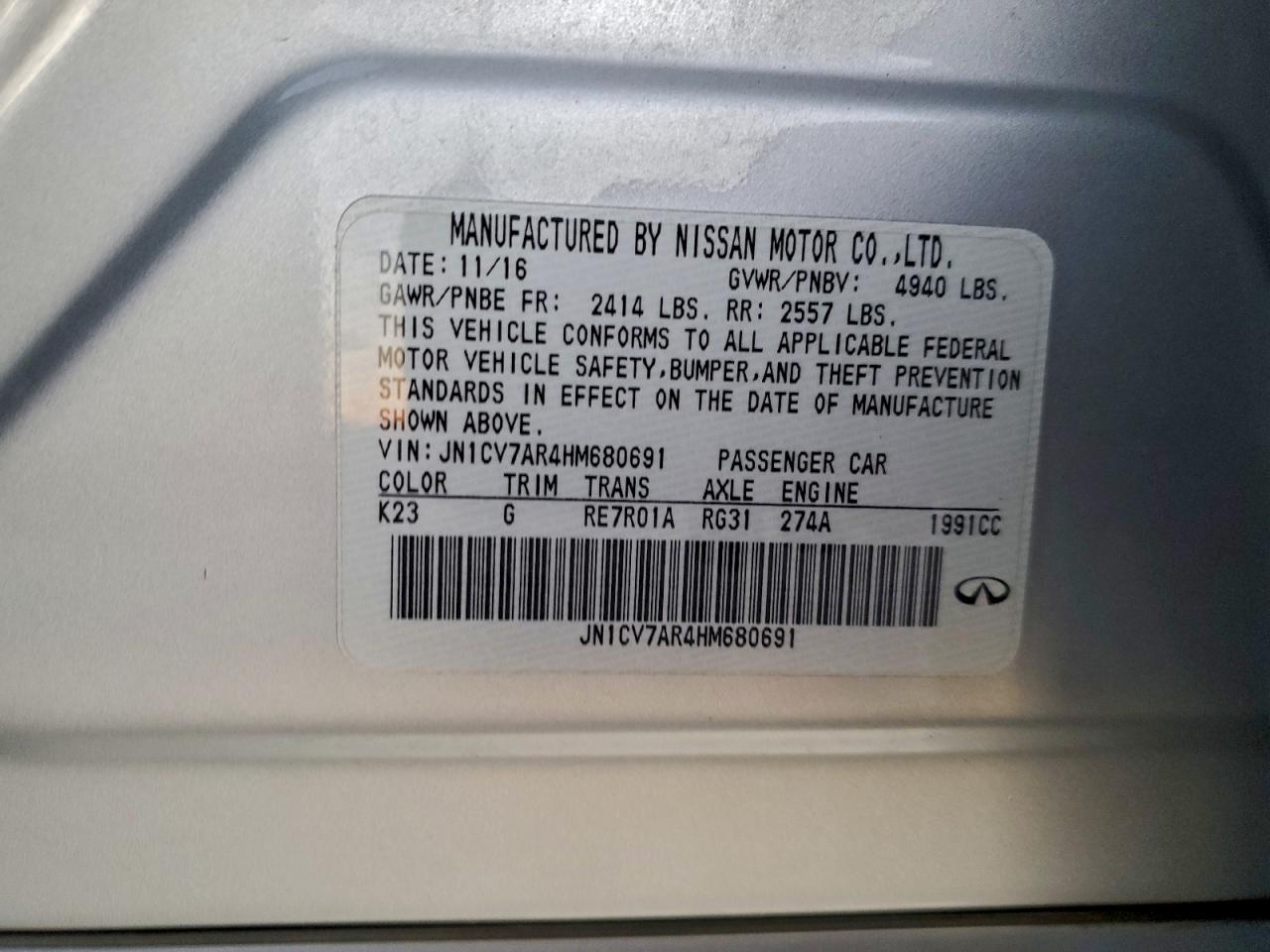 INFINITI Q50 Base Image 7