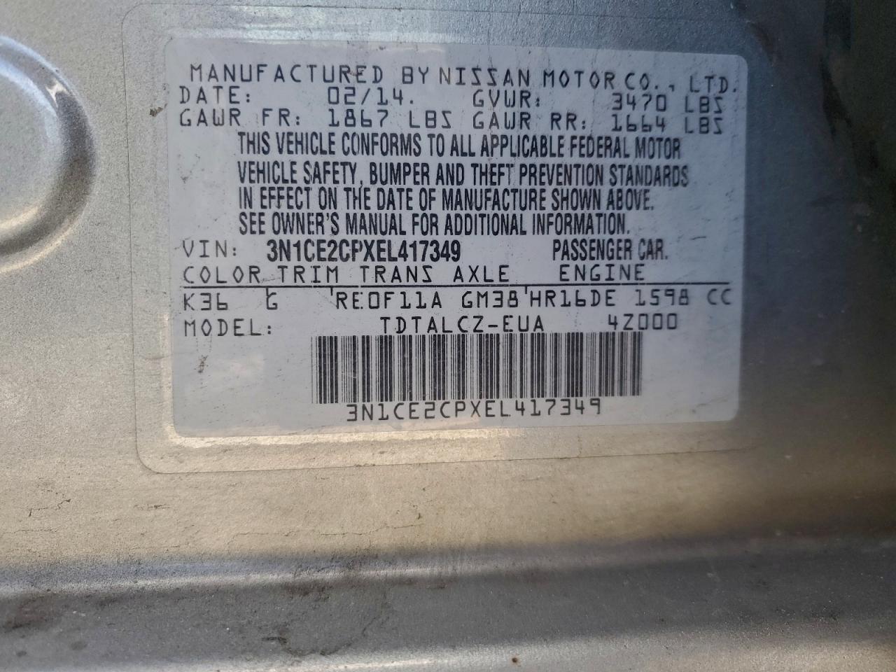 Nissan Versa S Image 13