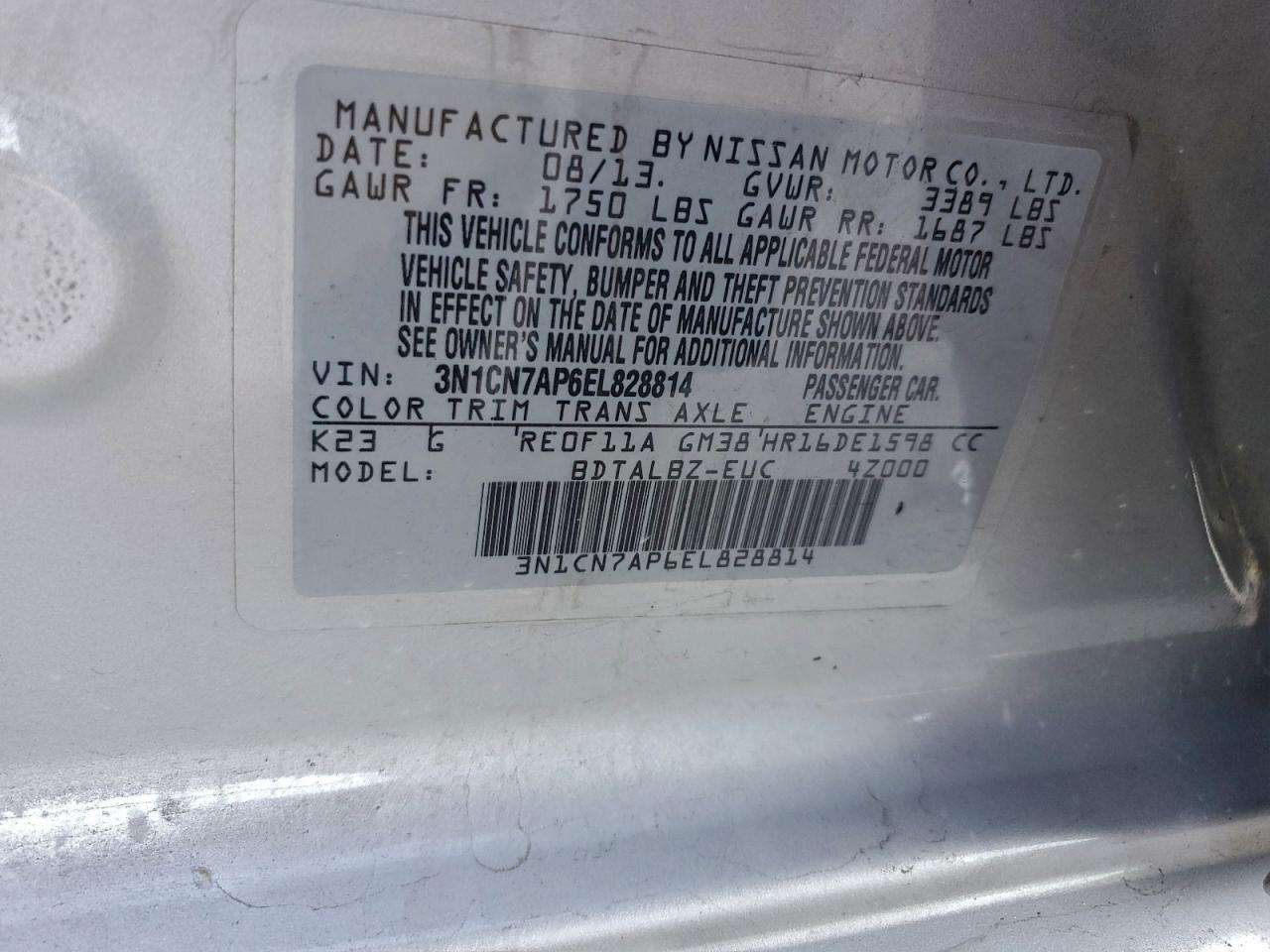 Nissan Versa S Image 10