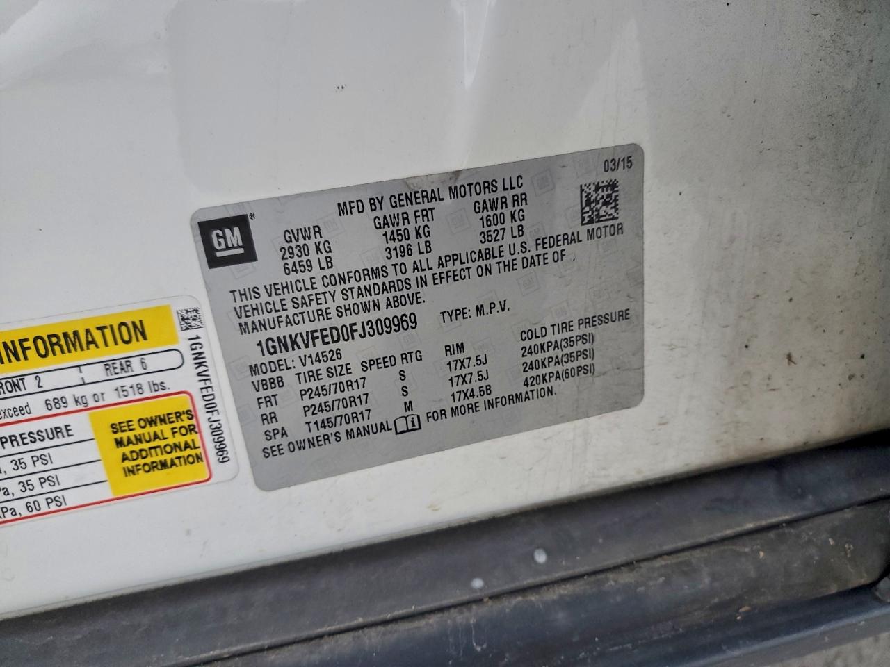 Chevrolet Traverse Ls Image 8