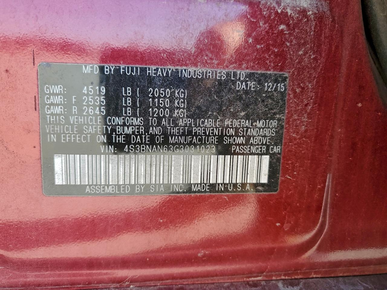 Subaru Legacy 2.5i Limited Image 12