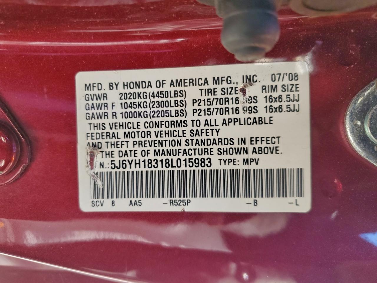 Honda Element Lx Image 8