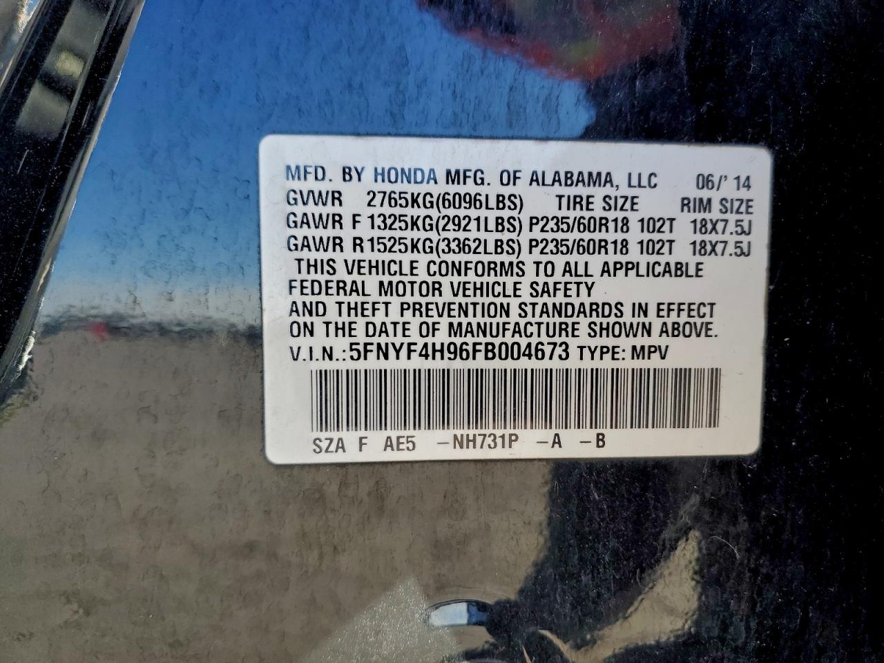 Honda Pilot Touring Image 10