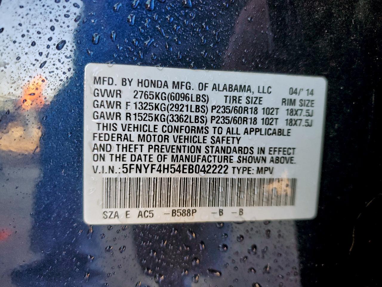 Honda Pilot Exl Image 12