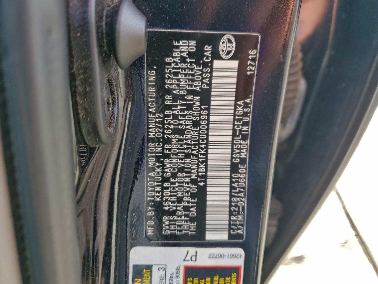 Toyota Camry Se Image 2