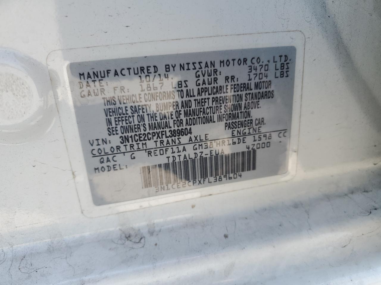 Nissan Versa S Image 7