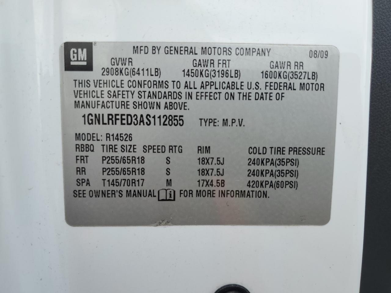 Chevrolet Traverse Lt Image 10