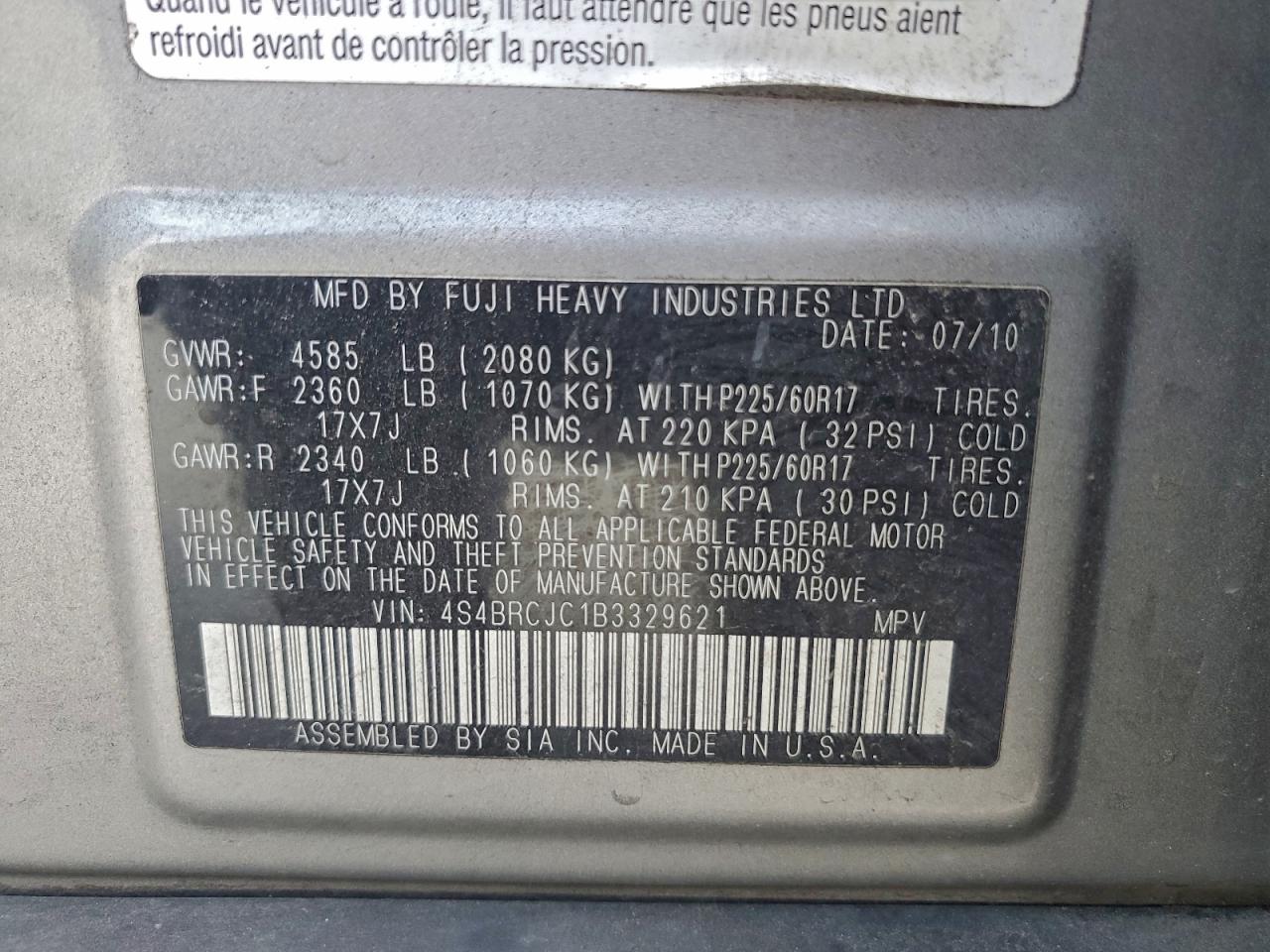 Subaru Outback 2.5i Limited Image 12