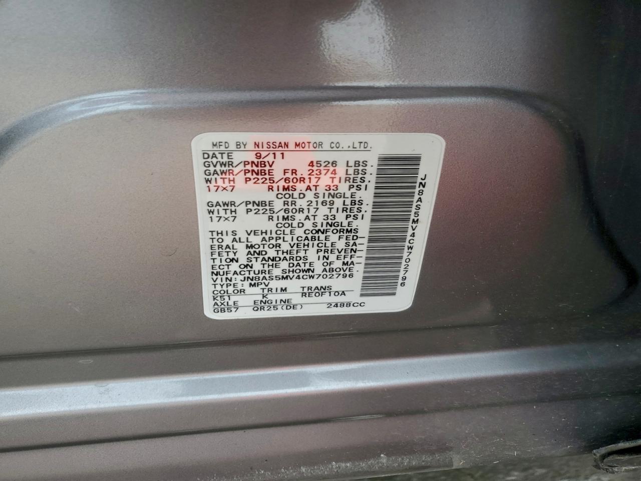 Nissan Rogue S Image 13