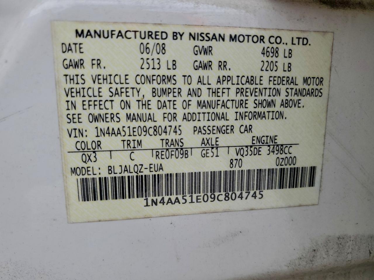 Nissan Maxima S Image 7